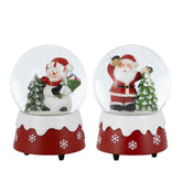 Decoris Polyresin Snowglobe Music Box 14.5cm - 2 Assorted